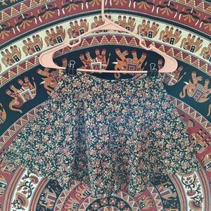 Forever 21 Floral Fit And Flare Skater Circle Skirt Size Medium